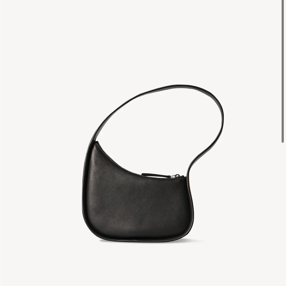 The Row Half Moon Bag - Black Leather